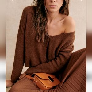 Sezane Berry Cardigan brown -SIZE L